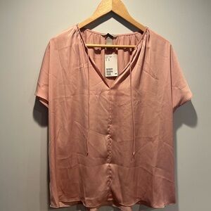 H&M Pink Short Sleeve Relaxed Blouse
